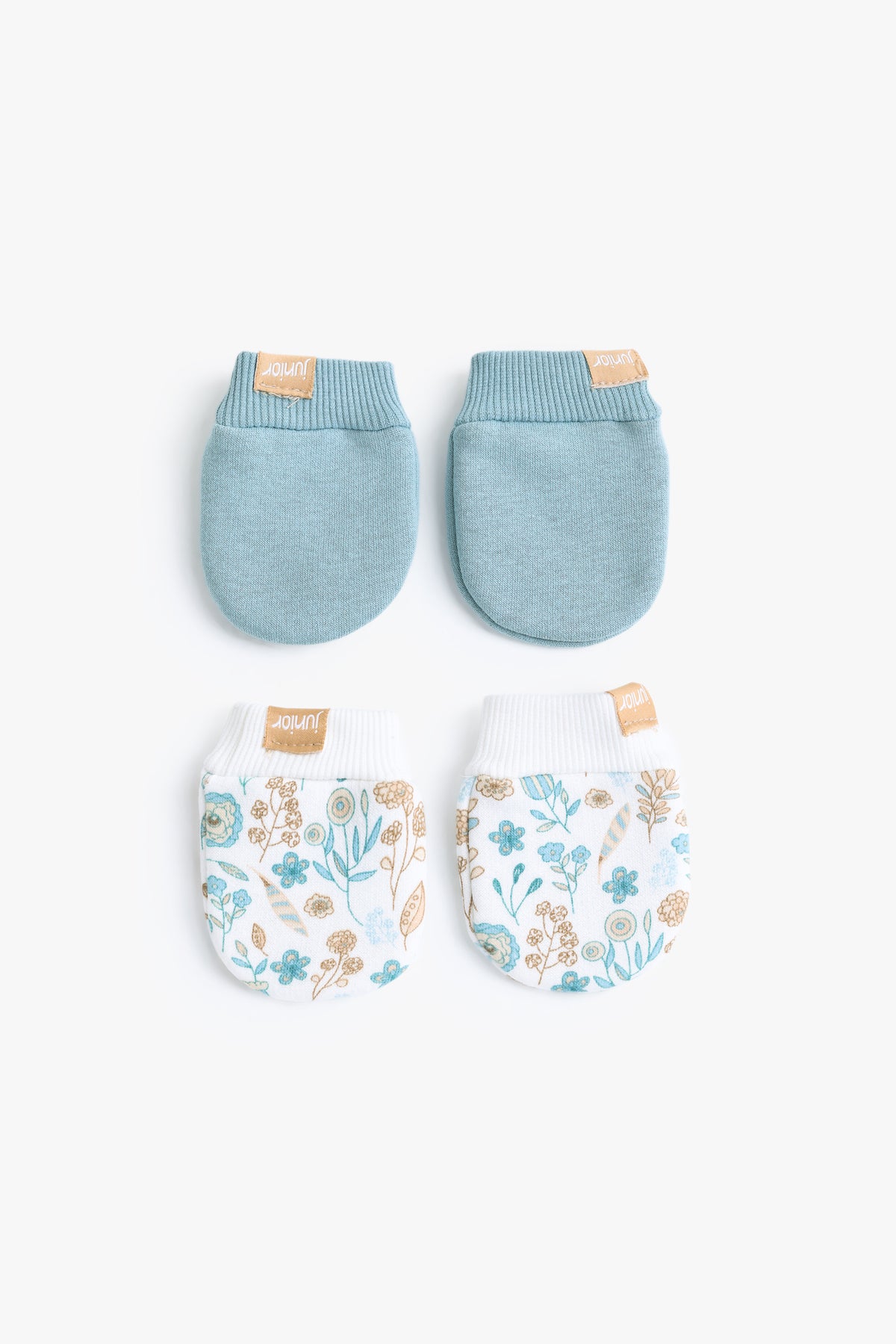 Junior Baby Mittens Set of 2 - Bloom Teal