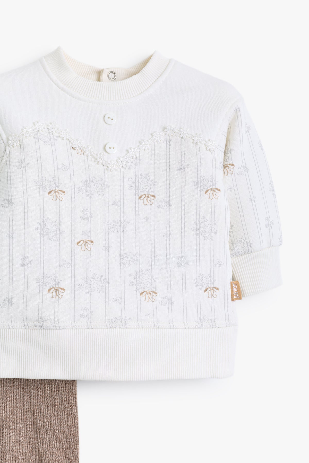Junior Baby Pyjama Set of 2 - Ivory Knit