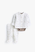 Junior Baby Set of 3 - Glory Floral Ivory