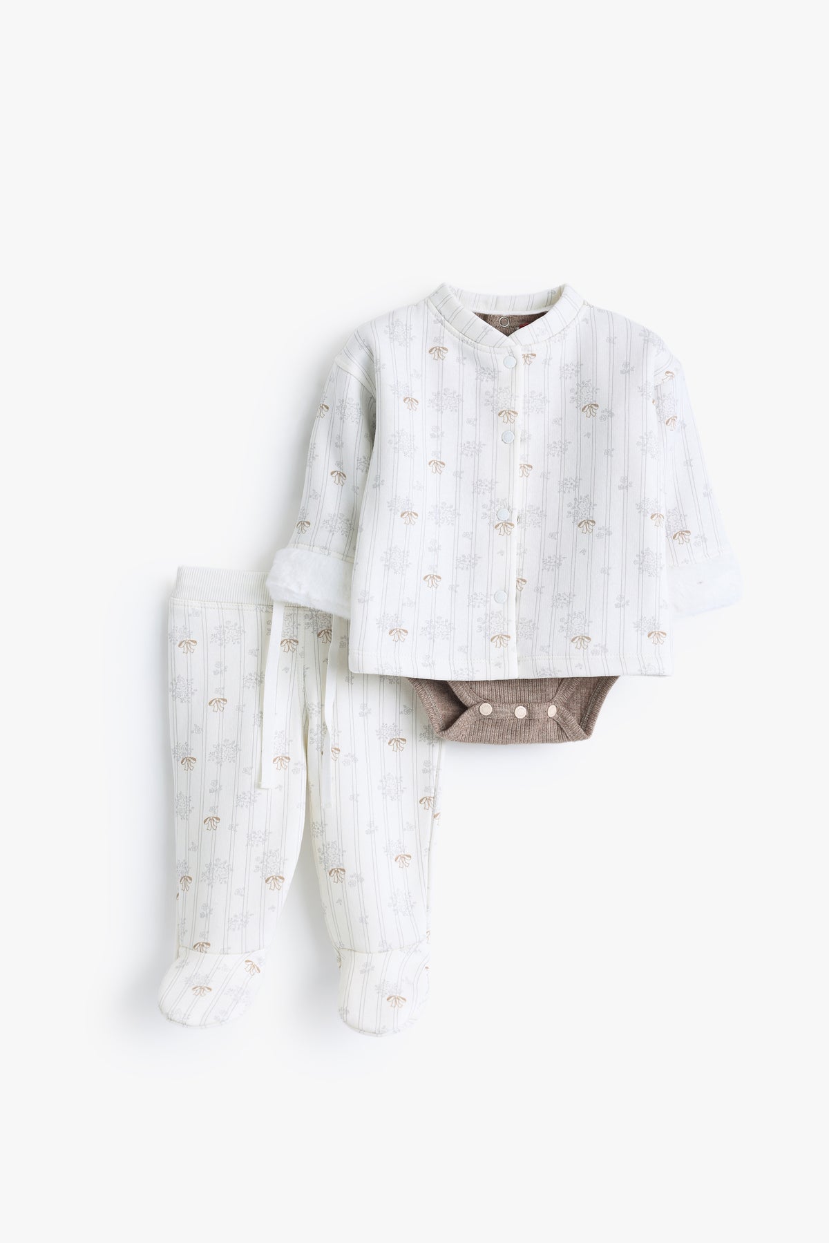 Junior Baby Set of 3 - Glory Floral Ivory