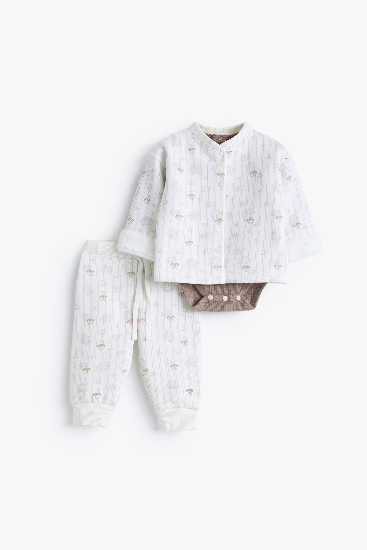 Junior Baby Set of 3 - Glory Floral Ivory