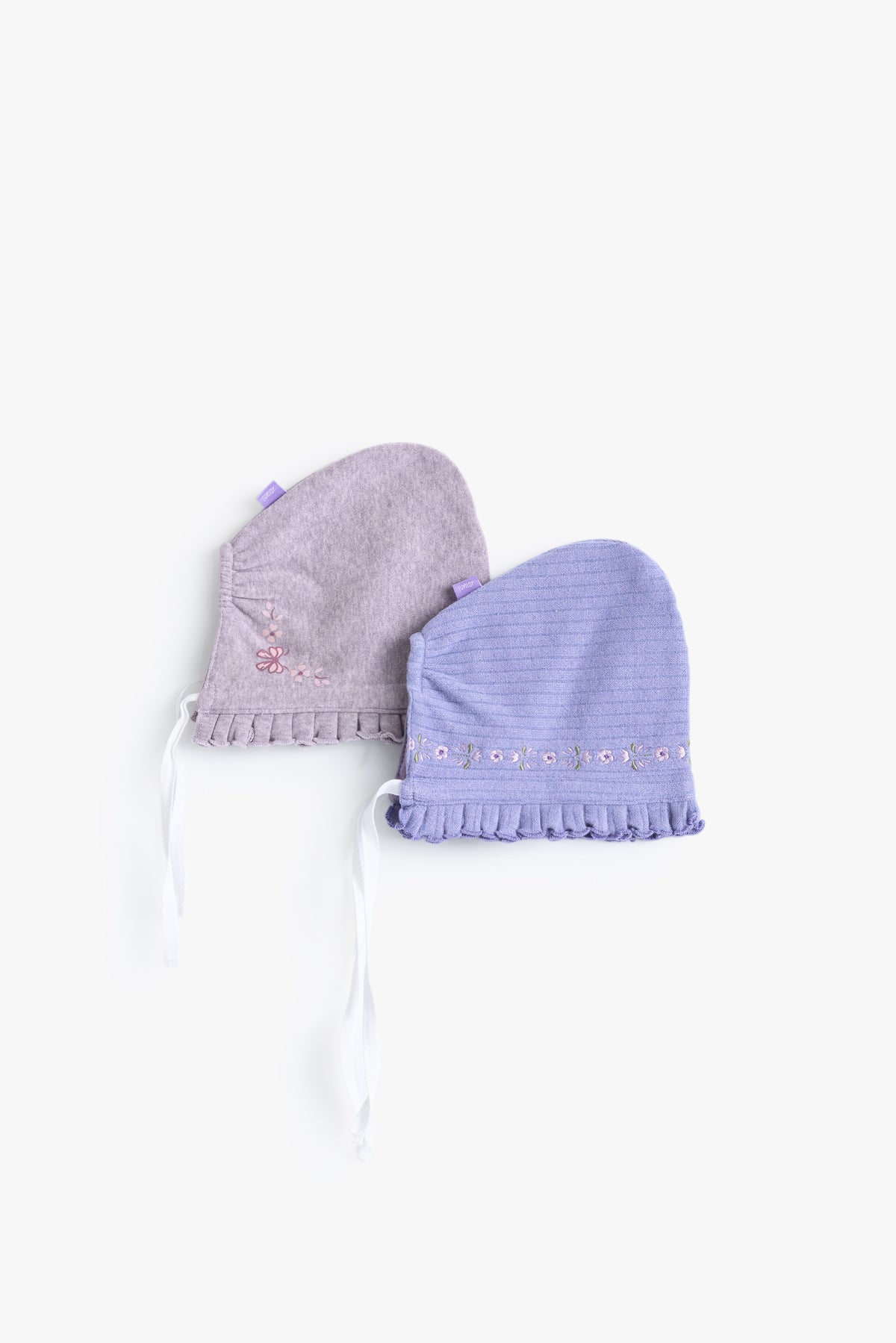 Junior Baby Bonnet Set of 2 - Lilac Floral