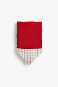 Junior Baby Hooded Blanket - Folk Red