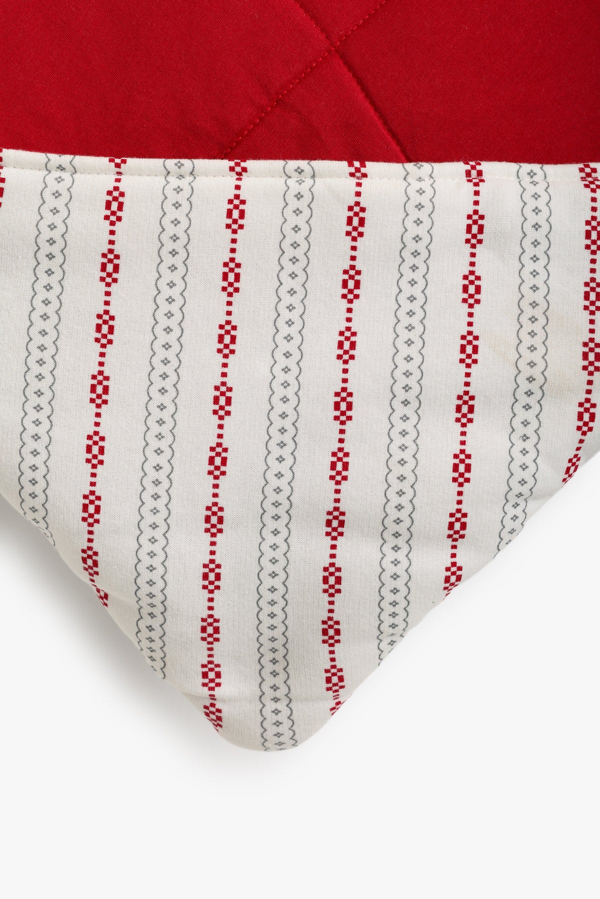 Junior Baby Hooded Blanket - Folk Red