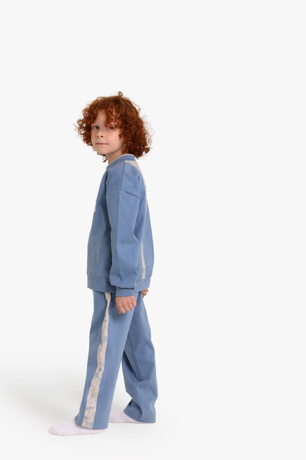 Junior Boys Pyjama Set - Among the Stars Blue