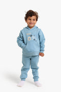 Junior Boys Hooded Pyjama Set - Hear Me Roar Teal