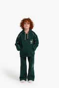 Junior Boys Hooded Pyjama Set - Forest Green
