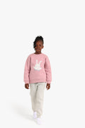 Junior Girls Pyjama Set - Bunny Pink & Grey