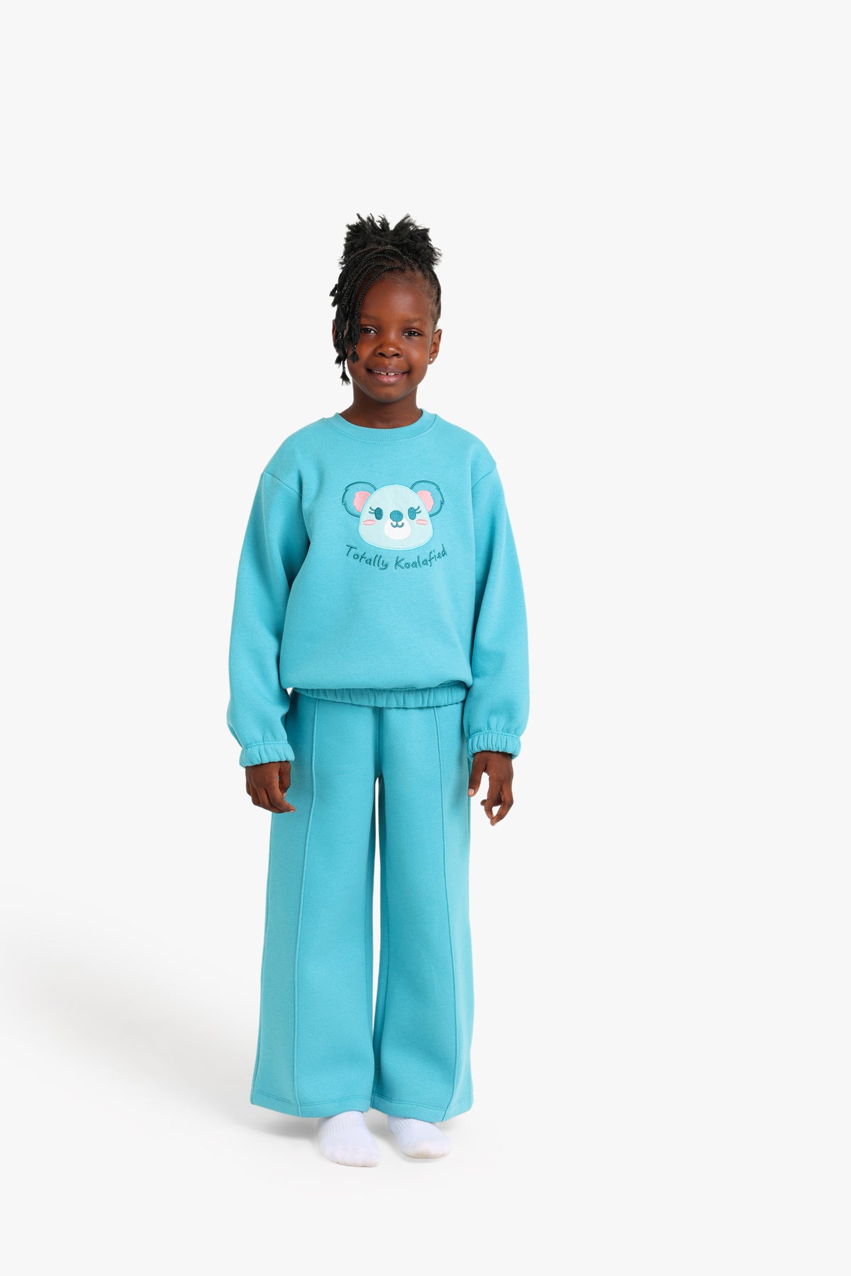 Junior Girls Pyjama Set - Totally Koalafied Turquoise