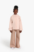 Junior Girls Zip-Through Pyjama Set - Blush Pink