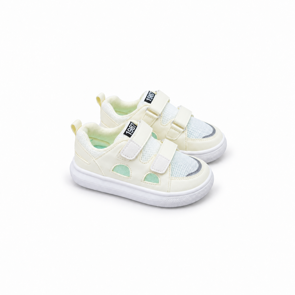 Baby Sneakers - Double Strap - White