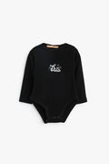 Junior Baby Roll Neck Top - Black