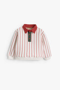 Junior Baby Long Sleeve Polo - Striped