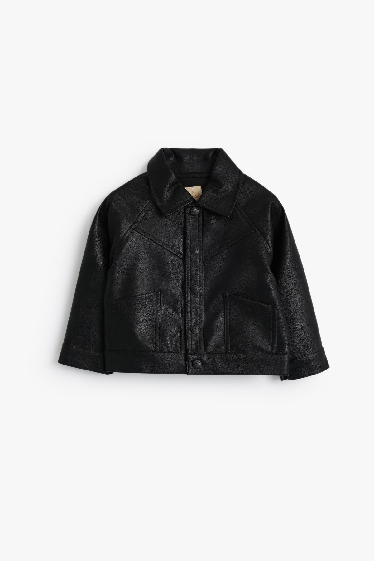 Junior Baby Leather Jacket - Black