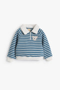 Junior Baby Long Sleeve Polo - Navy