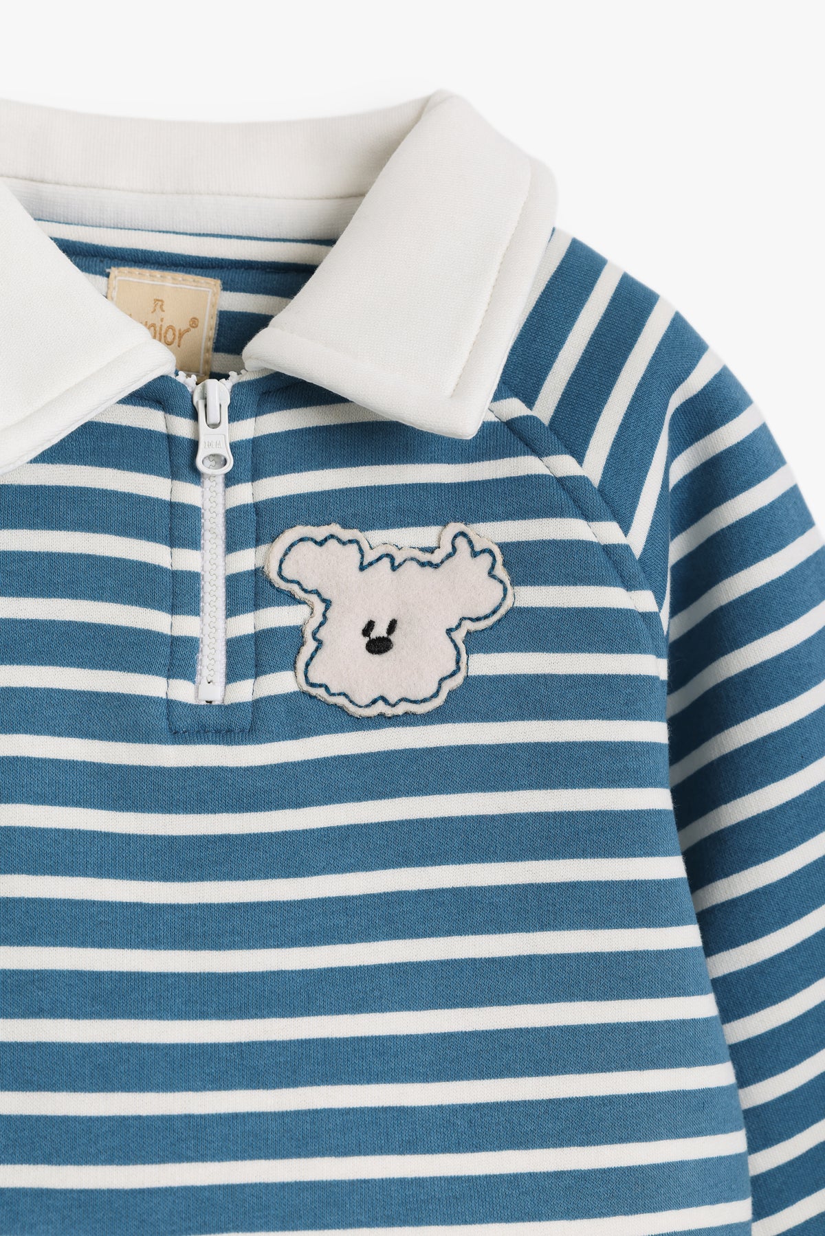 Junior Baby Long Sleeve Polo - Navy