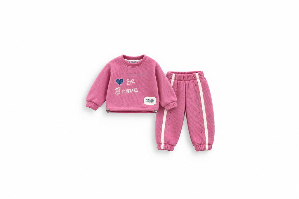 Girls' Be Brave Waffle Set - Pink