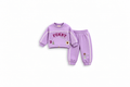 Girls' Funny Bear Sweat Set - Lilac