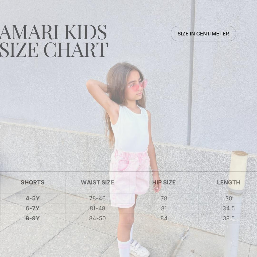 Girls Pink Casual Elastic Waist Shorts