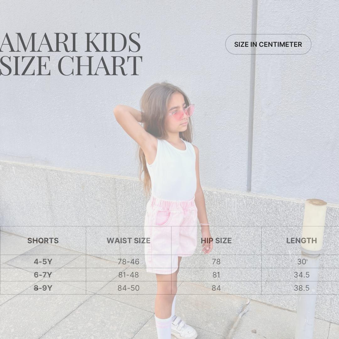 Girls Pink Casual Elastic Waist Shorts