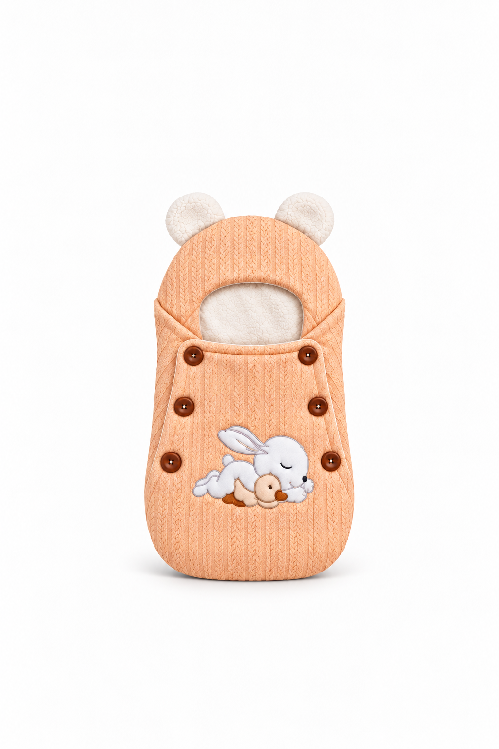 Smurfs Sleeping Bunny Knitted Baby Sleeping Bag - Beige