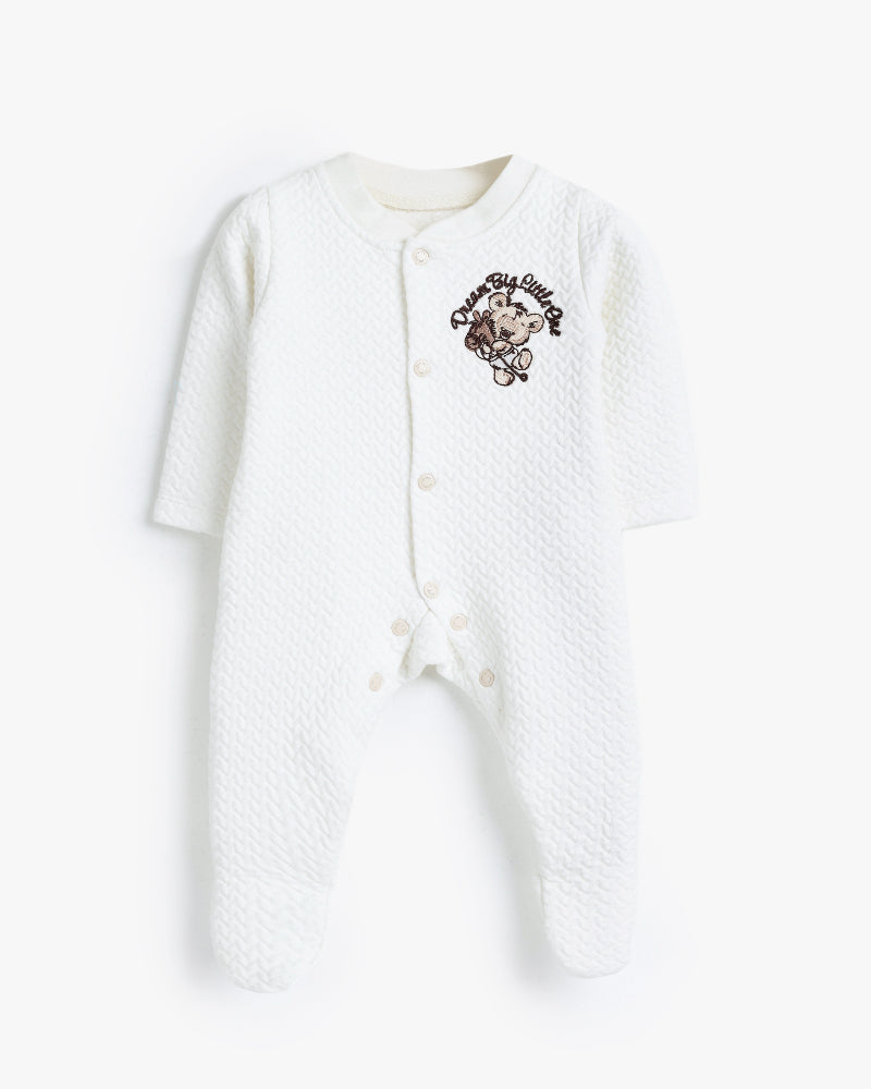 Newborn Baby Gift Set – 5-Piece Soft Cotton Layette Box (Teddy Bear Embroidery)
