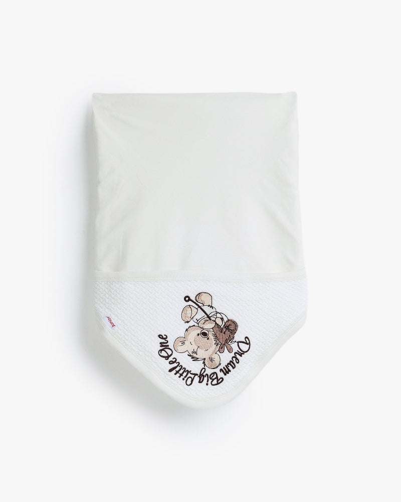 Newborn Baby Gift Set – 5-Piece Soft Cotton Layette Box (Teddy Bear Embroidery)