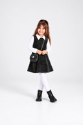 Girls' Velour Pinafore Dress
