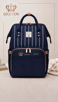 LEQUEEN Gen 8 Classic Diaper Backpack - Navy Pinstripe