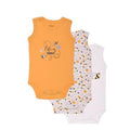 Baby Cotton Sleeveless Bodysuit Pack – 3 Pieces - Mix Colour (11)