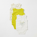 Junior Baby Sleeveless Kimono Pack of 3 - Lime & Cream