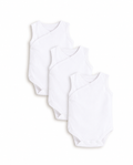 Junior Baby Sleeveless Kimono Pack of 3 - White