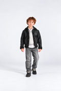 Boys' Sherpa-Lined Leather Jacket Set