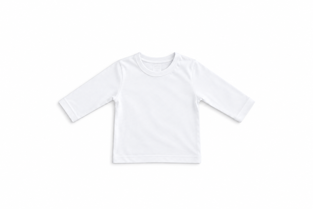Junior Baby T-Shirt Long Sleeve - White