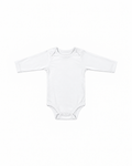 Junior Baby Bodysuit Long Sleeve - White