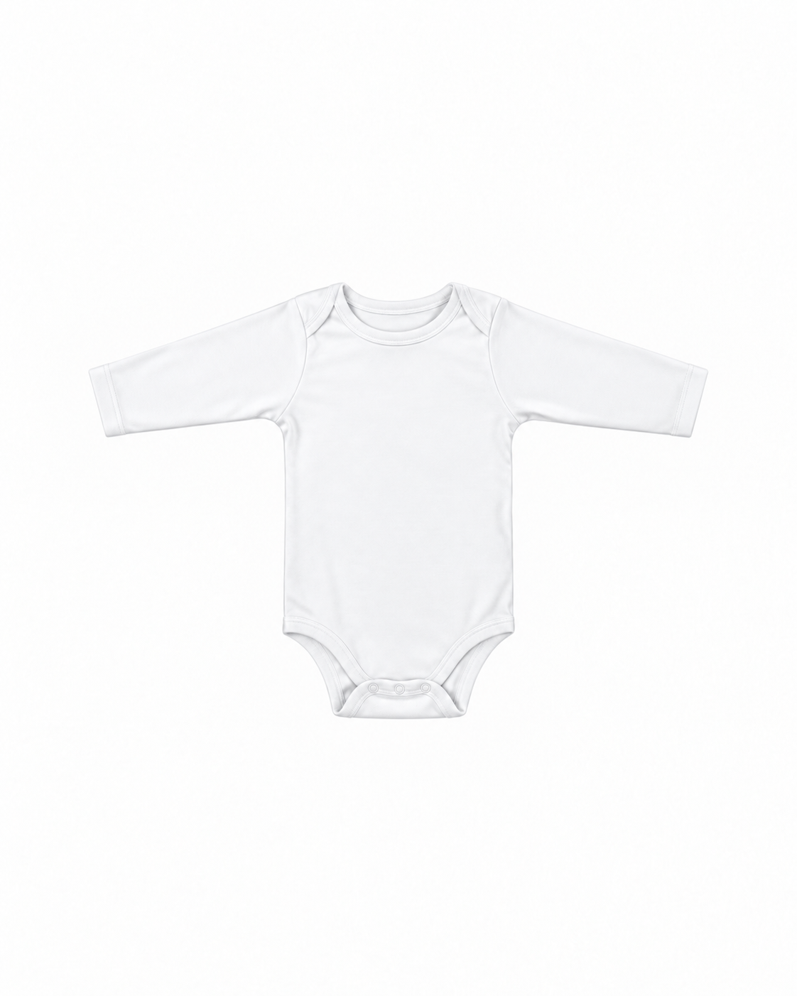 Junior Baby Bodysuit Long Sleeve - White