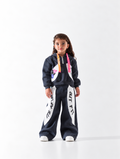 Girls' Outfit Panel Wide-Leg Tracksuit - Grey