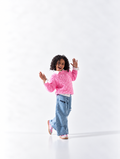 Girls' Cable Knit Jumper (2-6 Yrs) - Pink