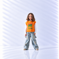 Girls' Carrot Knit Vest (2-6 Yrs) - Orange