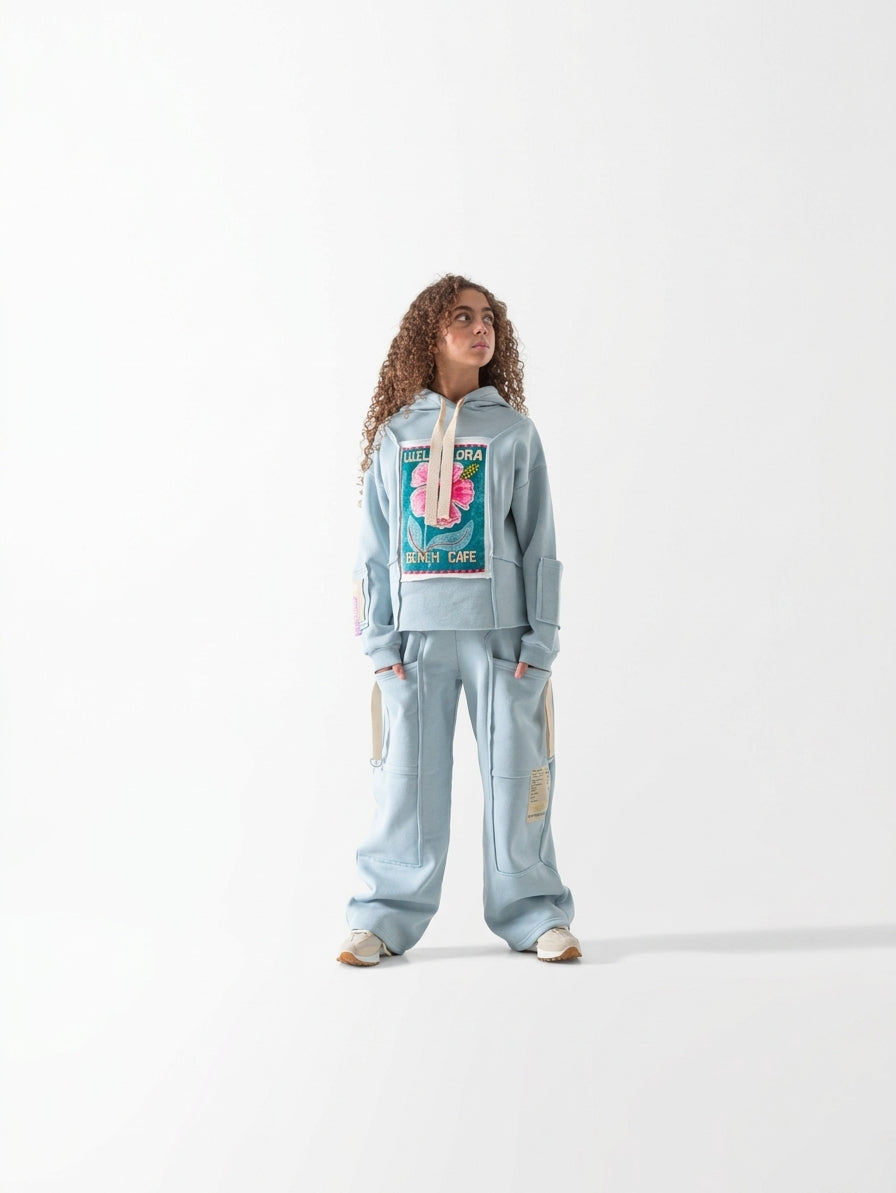Girls' Welcome Cafe Hooded Set - Mint