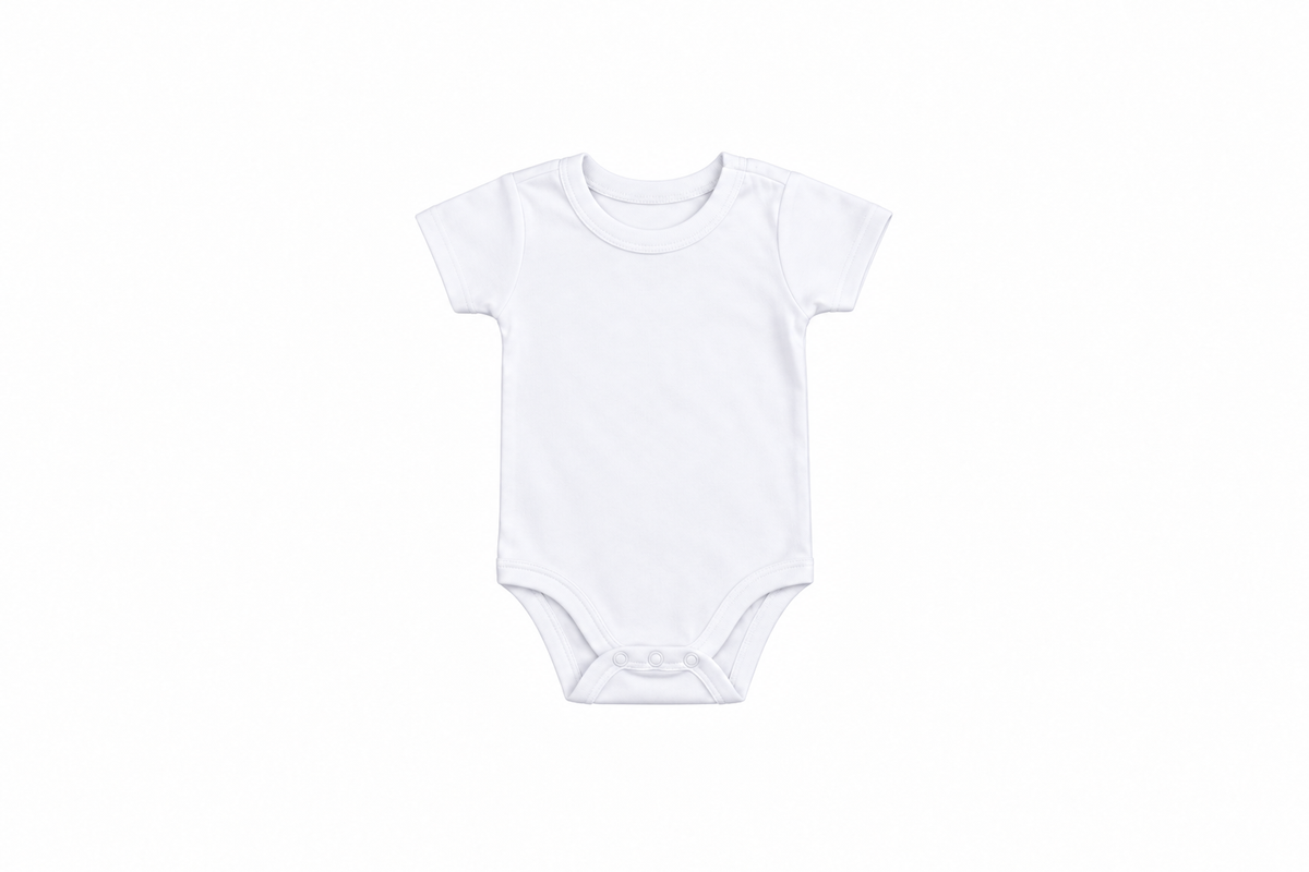 Junior Baby Bodysuit Short Sleeve - White