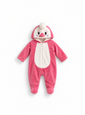Baby Bunny Hooded Romper - Pink