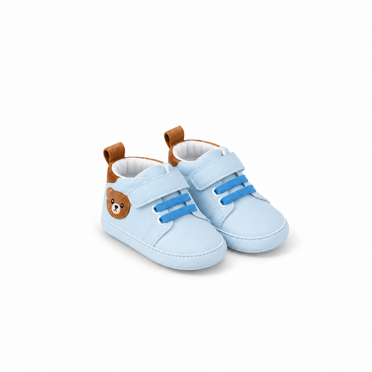 Tiny Kids Soft Shoes - Bear Light Blue