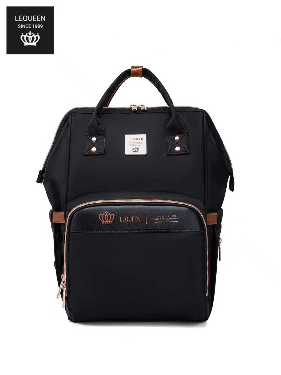 LEQUEEN Gen 8 Classic Diaper Backpack - Black