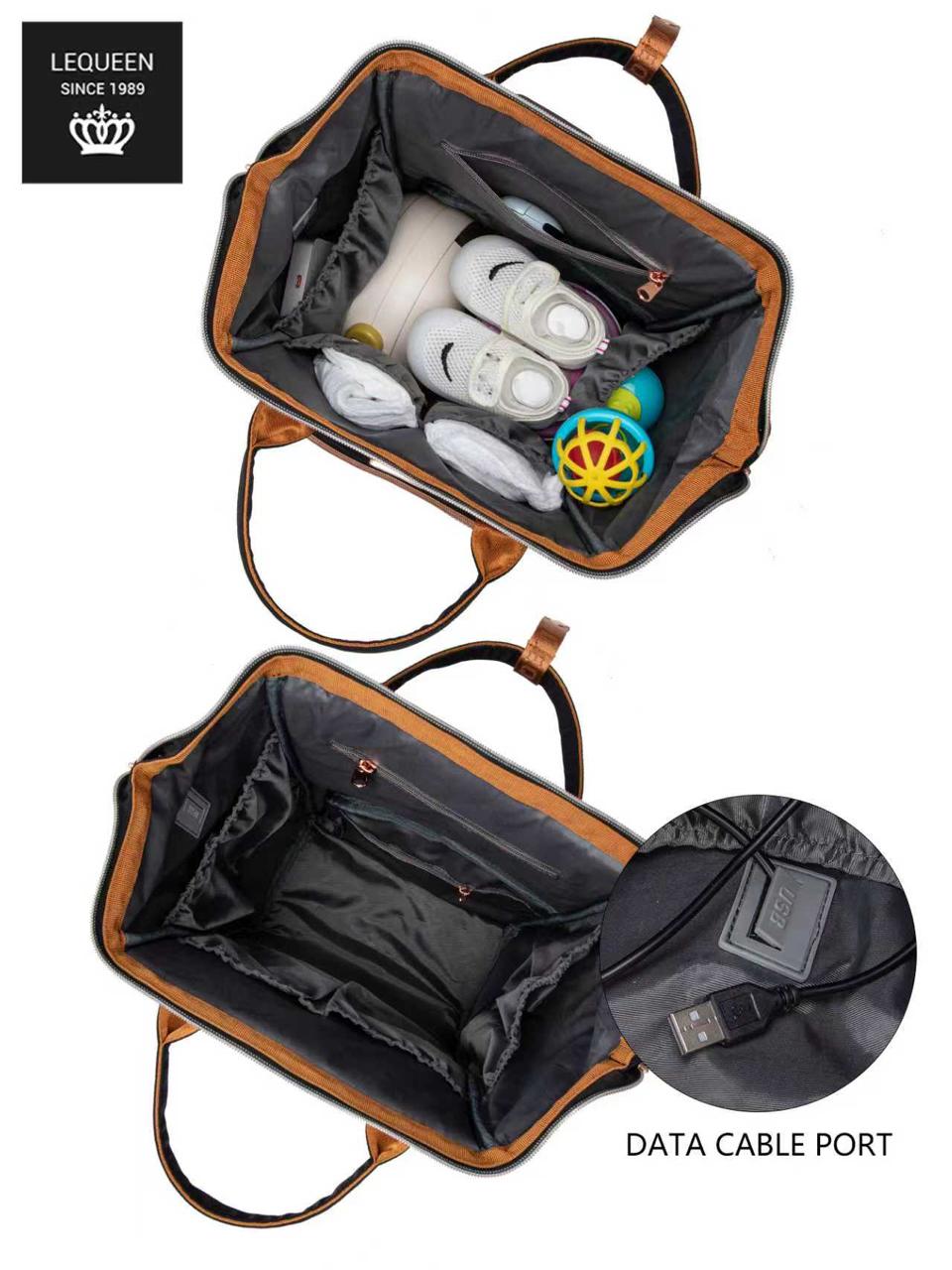 LEQUEEN Gen 8 Classic Diaper Backpack - Black