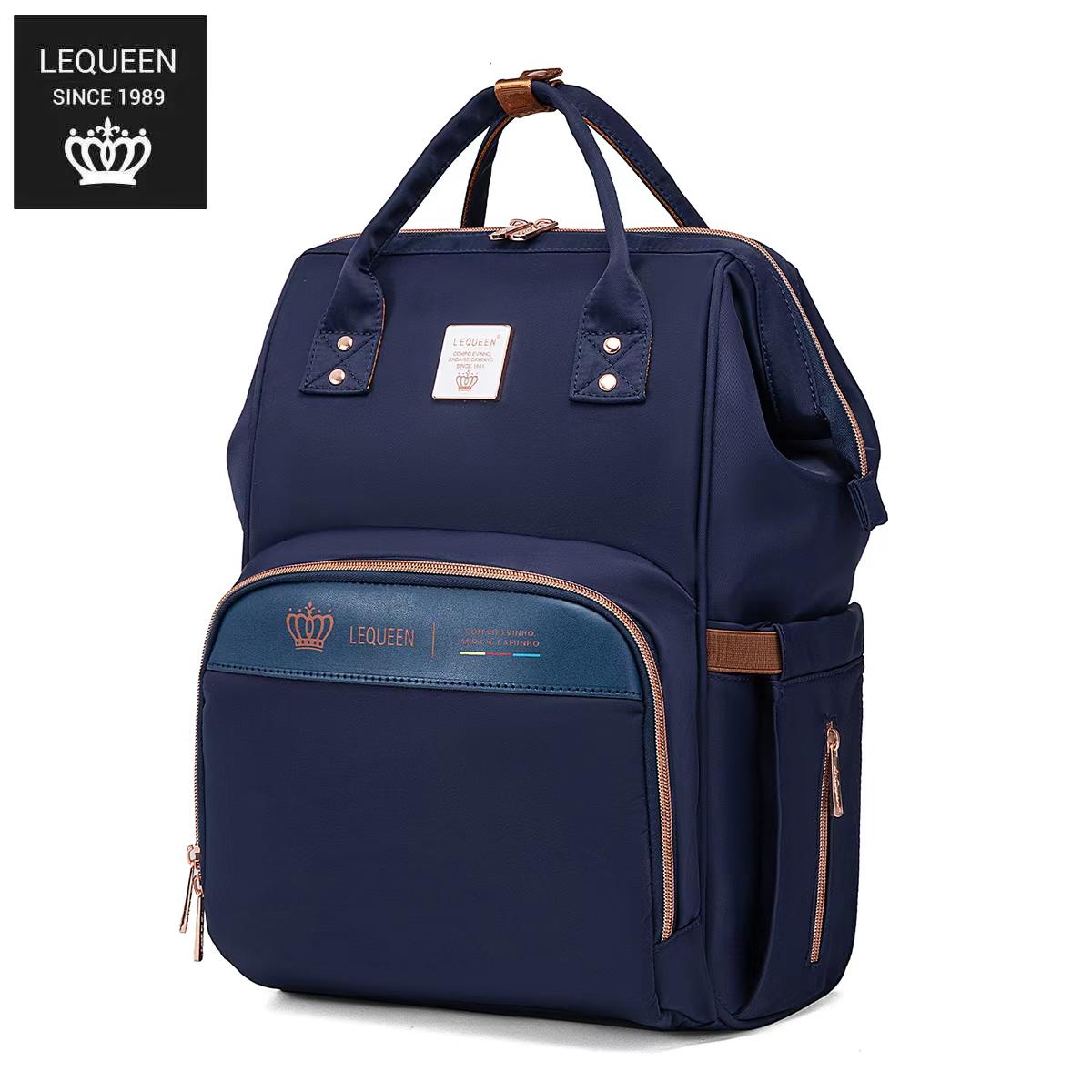 LEQUEEN Gen 8 Classic Diaper Backpack - Navy Blue