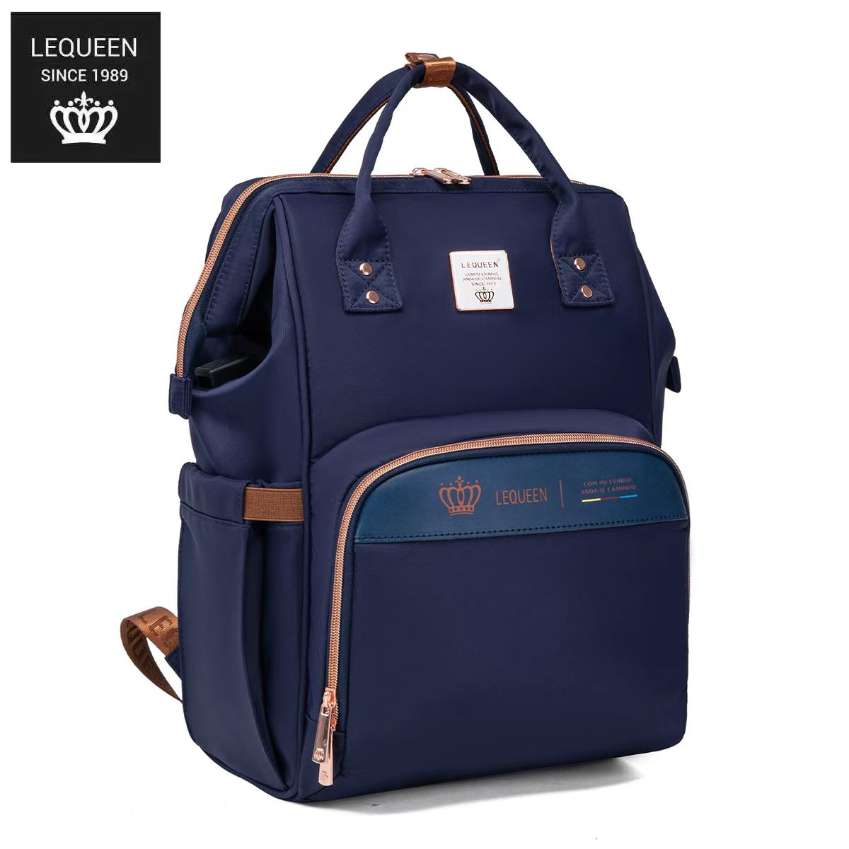 LEQUEEN Gen 8 Classic Diaper Backpack - Navy Blue