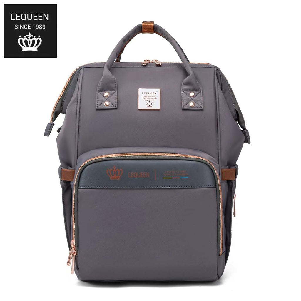 LEQUEEN Gen 8 Classic Diaper Backpack - Grey