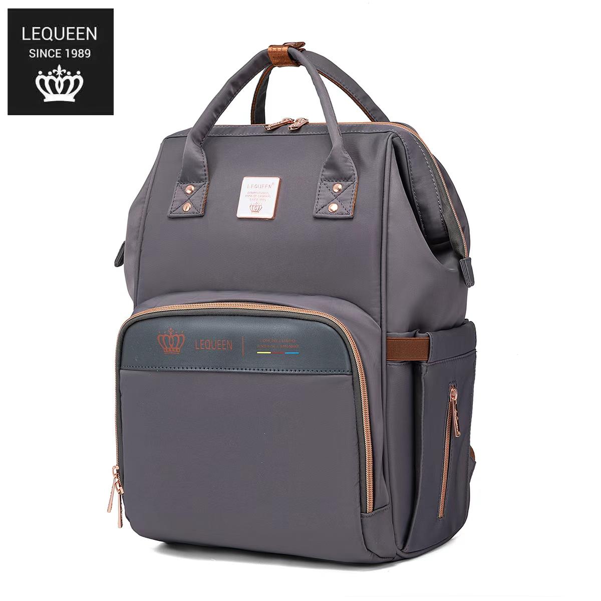 LEQUEEN Gen 8 Classic Diaper Backpack - Grey