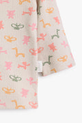 Junior Balloon Party Top & Frill Legging Set - Oat & Sage